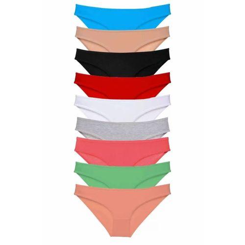 9 adet Süper Eko Set Likralı Kadın Slip Külot Tüm Renkler