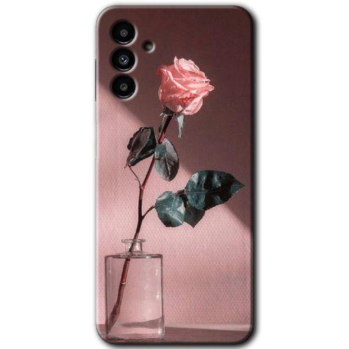 Samsung Galaxy M23 Kılıf HD Desen Baskılı Arka Kapak + Temperli Cam - Retro Gül