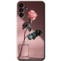 Samsung Galaxy M23 Kılıf HD Desen Baskılı Arka Kapak + Temperli Cam - Retro Gül