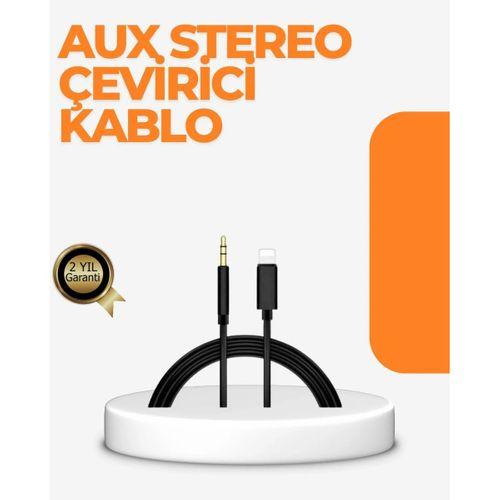 Lightning Girişli Cihazlar İçin 3.5mm Aux Ses Kablo Dönüştürücü 1m