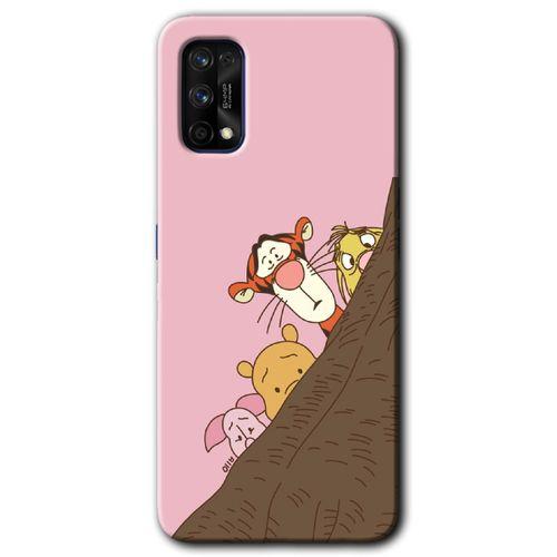 Realme 7 Pro Kılıf Baskılı Kapak - Winnie the Pooh + 5D Tam Kaplayan Cam