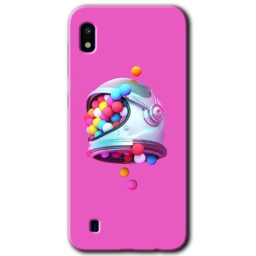 MRCİLETİSİM Samsung Galaxy A10 Kılıf Baskılı Kapak - Uzay Başlığı +Tam Kaplayan Mat Seramik