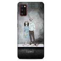 Samsung Galaxy A41 Kılıf FunnyMaX (46) Core Armor Kılıf Antrasit Köpek