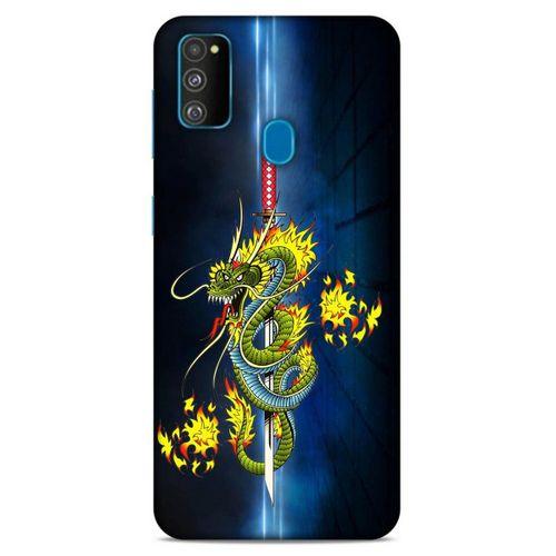 Lopard Samsung Galaxy M30s Uyumlu Kılıf Tattoo's (2) Kabı Ejderha Dövmesi