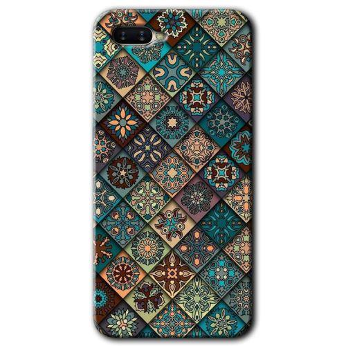 Oppo Rx 17 Neo Kılıf HD Desen Baskılı Arka Kapak - Mat Mandala