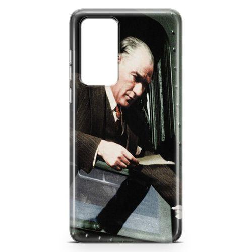 Huawei P40 Kılıf Atatürk Trende Arka Kapak Koruma Desenli Full Koruyucu