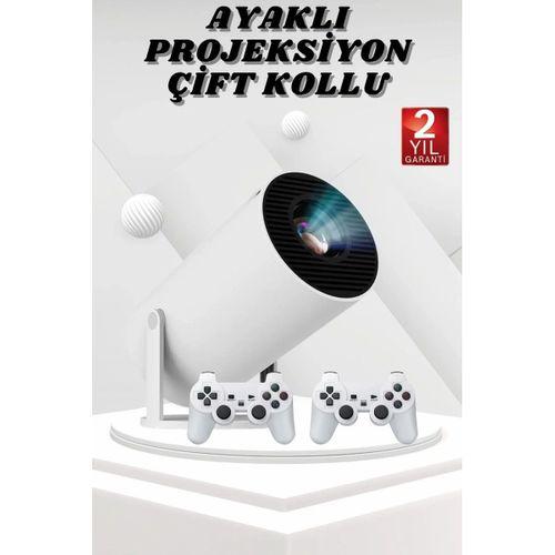 Ayaklı Oyun Projeksiyonu Çift Kollu Taşınabilir Sinema Projektörü