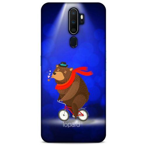 Oppo A9 2020 Kılıf FunnyMaX (43) Thin Fit Kılıf Lacivert Ayılı