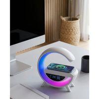 Kablosuz  Bluetooth Hoparlör Rgb Işık Gece Lambası Dijital Saat