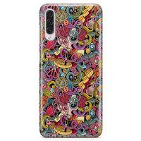 Samsung Galaxy A30s Kılıf Doodle Dikiş Makinesi Arka Kapak Koruma Desenli Full Koruyucu