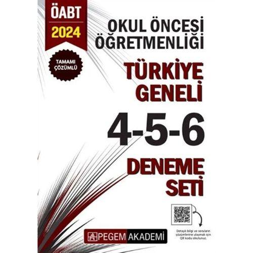 2024 ÖABT Okul Öncesi Öğretmenliği Türkiye Geneli 4-5-6 Deneme Pegem Yayınları