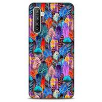 Oppo Realme XT Kılıf Desenli Özel Seri Tüyler (39) Liquid Crystal Kılıf