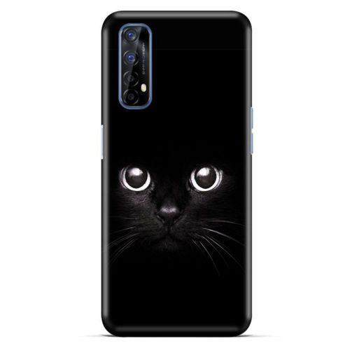 Lopard Oppo Realme 7 Uyumlu Kılıf Kediler (44) Tough Armor Kılıf Kara Kedi