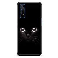 Lopard Oppo Realme 7 Uyumlu Kılıf Kediler (44) Tough Armor Kılıf Kara Kedi