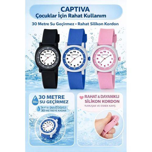 Captiva Analog Rakamlı 30 Mt Suya Dayanıklı Spor Çocuk Kol Saati YN2026.M06
