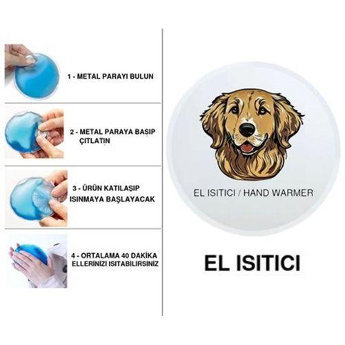 Sıa Kahverengi Köpek Cep Sobası,El Isıtıcı,Sıcak Su Torbası Pvc  10X9,5Cm
