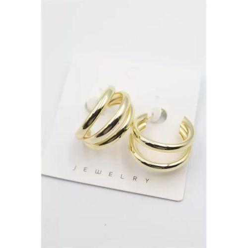 Üç Halkalı Küpe - Altın