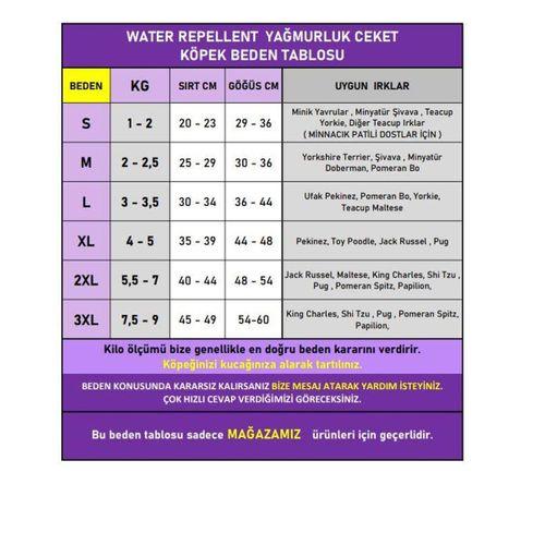 Star Sky Rain Küçük Köpek Yağmurluk Ceket