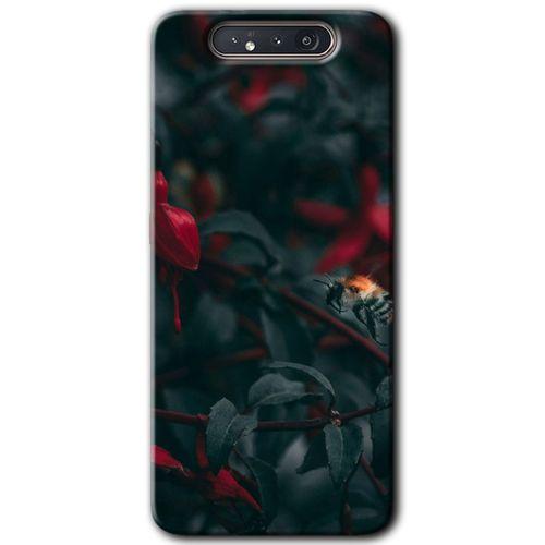 Samsung Galaxy A80 Kılıf Baskılı Kapak - Avcı Arı + 5D Tam Kaplayan Cam