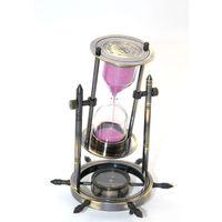 Pirinç Dümenli Pusulalı Kum Saati