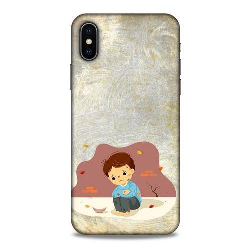 Apple iPhone XS Kılıf Depresyon (10) Full Koruma Kılıfı Yeşil Turuncu