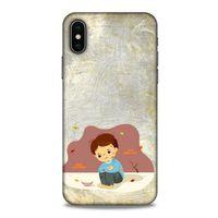 Apple iPhone XS Kılıf Depresyon (10) Full Koruma Kılıfı Yeşil Turuncu