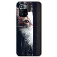 BeRa Aksesuar Poco x3 GT Kılıf Baskılı Kapak - Kedi Bakışı +Tam Kaplayan Mat Seramik