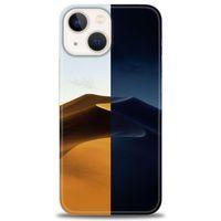 iPhone 14 Kılıf HD Baskılı Kılıf - Gece ve Gündüz + Tam Ekran Koruyucu