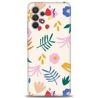 Samsung Galaxy A32 Kılıf HD Baskılı Kılıf - Renkli Dallar + Tam Ekran Koruyucu