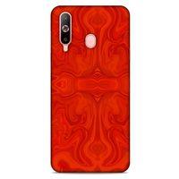 Mermer Desenli (39) Tema Liquid Crystal Kılıf Falu Kırmızı Samsung Galaxy A60 Kılıf