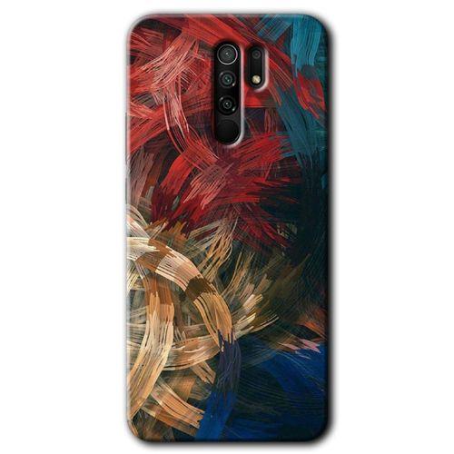 Xiaomi Redmi 9 Kılıf Baskılı Kapak - Karma Boyalar + 5D Tam Kaplayan Cam