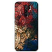 Xiaomi Redmi 9 Kılıf Baskılı Kapak - Karma Boyalar + 5D Tam Kaplayan Cam