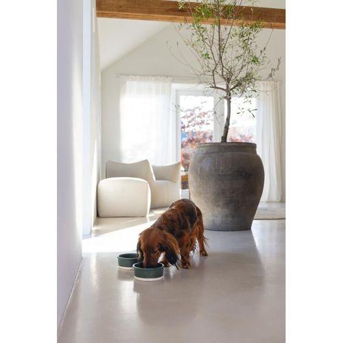 Beeztees DBL Köpek Mama Su Kabı, Seramik, Mat Yeşil, 13cm, 160ml