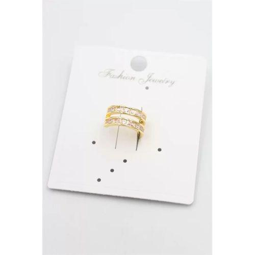 Taşlı Kıkırdak Küpe - Altın