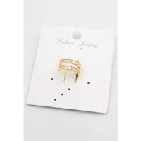 Taşlı Kıkırdak Küpe - Altın