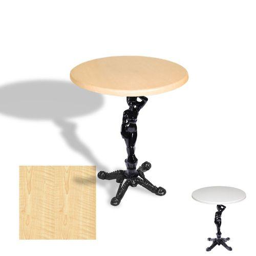 Dockers Çipa 1003 Döküm Ayak Yuvarlak Masa Çap 60cm - (Werzalit, Wermodin ve Allzalit Tabla) - Akçaağaç