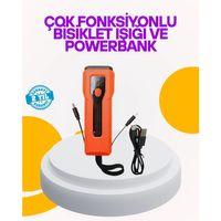 Su Geçirmez Bisiklet Işığı 5000 Mah Powerbankli Ön Far