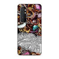 Xiaomi Mi Note 10 Lite Kılıf Kuafor Malzemeleri Doodle Arka Kapak Silikon Koruma Full Koruyucu