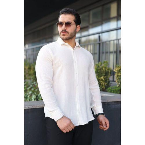 Erkek Uzun Kollu Müslin Kumaş Gömlek