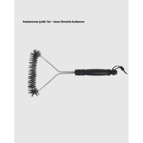 Mangal Izgara Temizleme Fırçası Pas Tutmaz Çelik Telli