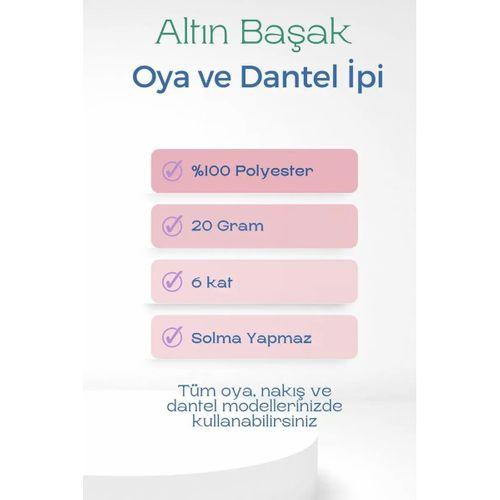 3 Adet Altınbaşak Oya ve Dantel İpi 20 gr - Royaleks - No: 646 - 466 - 367