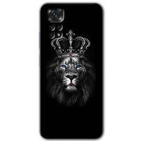 Xiaomi Redmi Note 11s 5G Global Kılıf HD Desen Baskılı Arka Kapak+Temperli Cam - King Lion