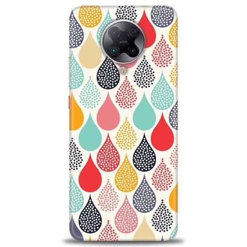 Xiaomi Poco F2 Pro Kılıf HD Baskılı Kılıf - Renk Damlaları + Tam Ekran Koruyucu