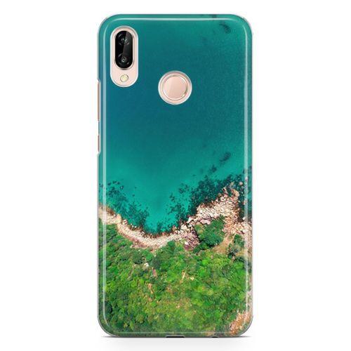 Huawei Nova 3e Kılıf Mavi Tur Arka Kapak Koruma Desenli Full Koruyucu