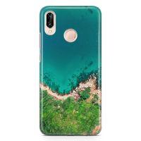 Huawei Nova 3e Kılıf Mavi Tur Arka Kapak Koruma Desenli Full Koruyucu