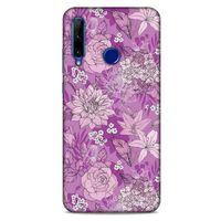 Huawei Honor 20 Lite Uyumlu Kılıf Pembe Delisi (8) Baskılı Kılıf Çiçek