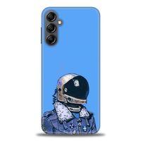 Samsung Galaxy A14 Kılıf HD Baskılı Kılıf - Mavi Astronot + Tam Ekran Koruyucu