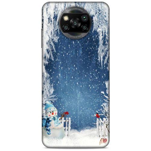 Xiaomi Redmi Poco X3 Kılıf Snowix (6) Silikon Kılıf Açık Mavi