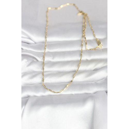 CM 14K Gold Renk İnce Ataç Zincir Model 60 cm Kadın Kolye