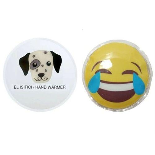 Gülen Emoji,Köpek Cep Sobası,El Isıtıcı,2 Adet Sıcak Su Torbası Pvc  9Cm